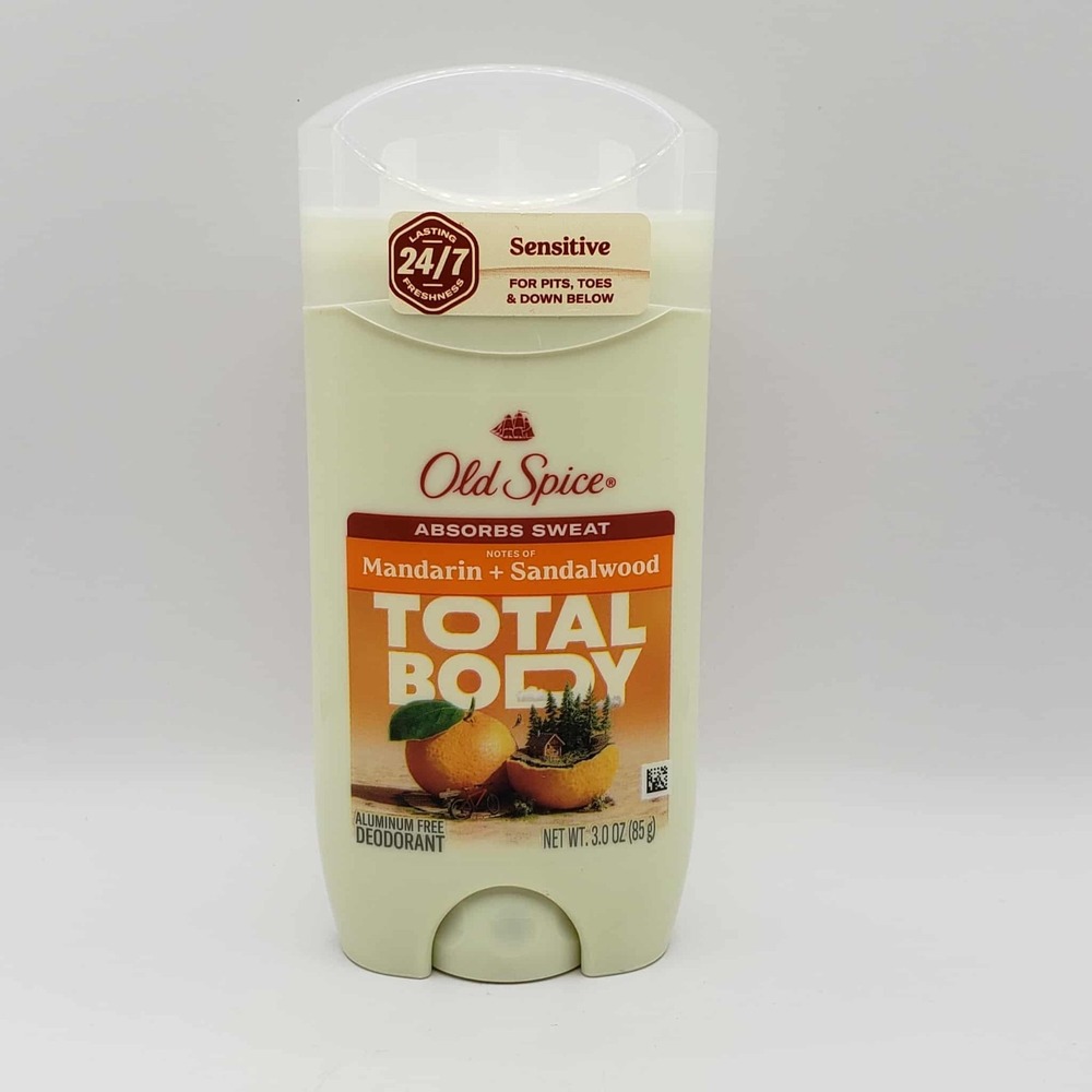 Old Spice Total Body Mandarin + Sandalwood Scent Aluminum Free Deodorant 3 fl oz
